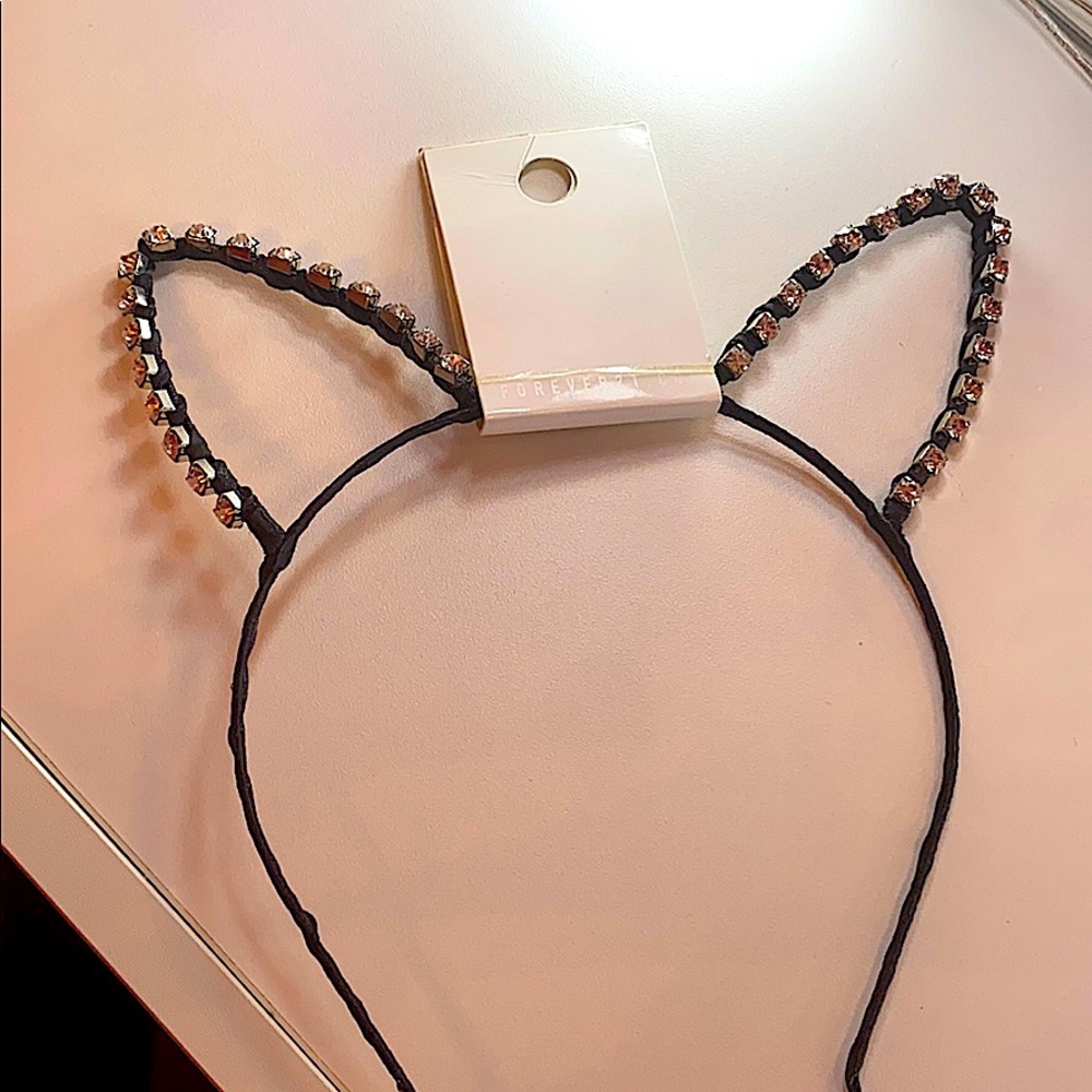 Blinged out Kitty ears headband